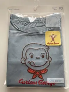 新品　GU ベビー　おさるのジョージ　カンタンT 長袖　90cm