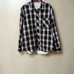 フランネルチェック柄長袖シャツ