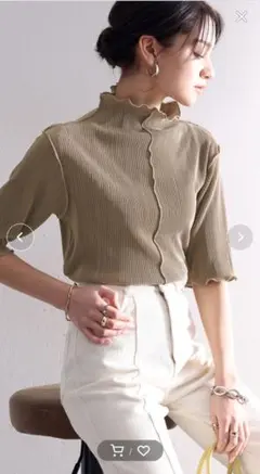 クラシカルエルフ　2way メロープリーツ　ハイネック　5分袖　トップス