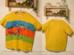 1350◆新品【110cm】イエロー恐竜柄★Blue Mart★BIGTシャツ