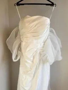 ウェディングドレス オフショルダー マーメイド 白 ウエディングドレス