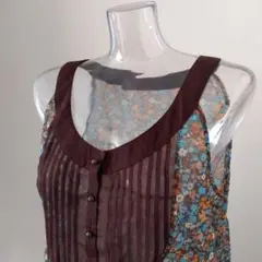 OLIVE des OLIVE 花柄シフォンノースリーブ トップスのサムネイル