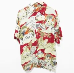 80s old stussy 初期パイン柄 レーヨン アロハ - メルカリ