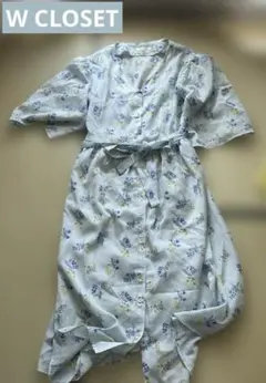 W closet. 花柄ワンピース ロング