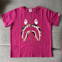 BAPE KIDS ピンク シャークプリント Tシャツ130cm正規品のサムネイル