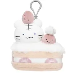 新品　ホワイトタイガーとブラックタイガーカフェ　マスコット　ショートケーキ