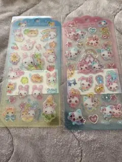 フワフワらびちゃん　まじかるみゅーちゃん　ドロップジェリーシール　平成　シール