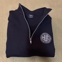 HUF ハーフジップ スウェット ブラック M