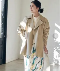 green label relaxing ミドルトレンチコート ベージュ