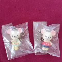 クマのキャラクター ストラップ 2点セット