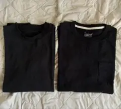 無印良品　tシャツ　ブラック　Lサイズ 2枚セット