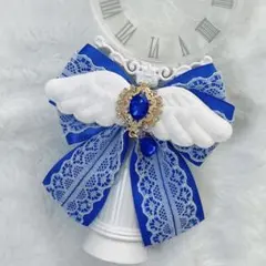 ペンライトリボン　キンブレリボン　ブルー　ドロップパーツ　天使の羽