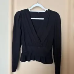 BANANA REPUBLIC ブラックラップトップス XSのサムネイル