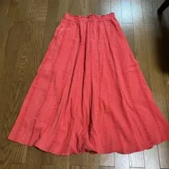 ロングスカート フレアスカート ピンク レースのサムネイル