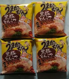うまかっちゃん 黒豚とんこつ 焦がしねぎ風味 インスタントラーメン 4個セットのサムネイル
