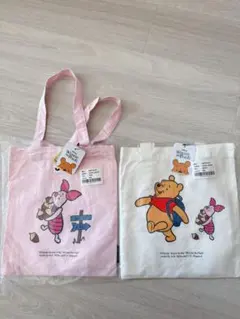 新品 未使用 Disney プーさん トートバッグ 2枚セット エコバッグ