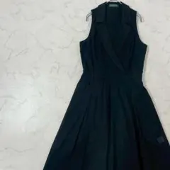 LAUREN RALPH LAUREN ノースリーブ フレア ひざ丈 ワンピース