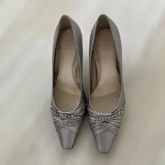 シルバー ビジュー付き ハイヒール 23cm