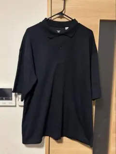 黒 コットン ポロシャツ LL
