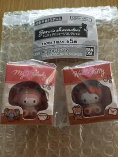 サンリオキャラクターズ　ミニチュアパッケージコレクション　マイメロディ　キティ