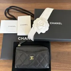美品CHANEL シャネルクラシック ジップ カードケース フラグメントケース