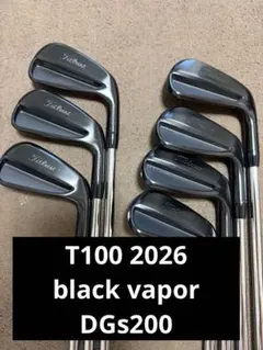 【コース未使用】タイトリスト T100 ブラック 4-PW DG S200