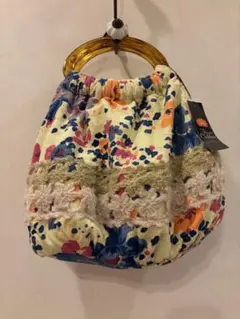 未使用　花柄コーデュロイ　バッグ　タグ付き　かわいい　ナチュラル　おしゃれ