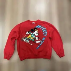 ミッキー＆ミニー スキー トレーナー 赤