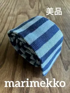 【美品】marimekko Unikko ウニッコ ネクタイ　総柄 ネイビー 美品】 marimekko ネクタイ ウニッコ ネイビー - メルカリ