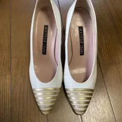 BOUTIQUE OSK ホワイトパンプス 中ヒール