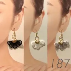 【SALE中】187 選べる イヤリング ピアス  フラワータッセル
