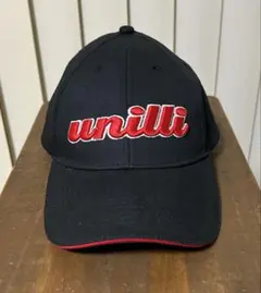 unilli （ユナリ）黒キャップ 赤刺繍　オートバイメーカー　企業　希少　美品
