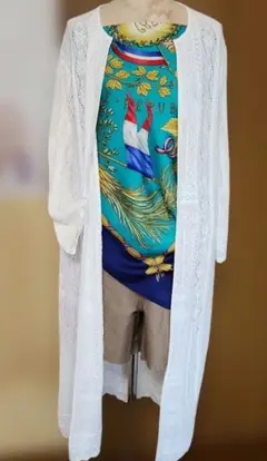 DAMA collection ロングカーディガン ホワイトのサムネイル