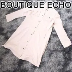 BOUTIQUE ECHO ロングコート レディース ピンク Mのサムネイル
