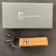 kawaoto 本革　レザー　キーホルダー　キーケース　イエロー