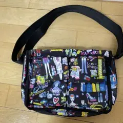 カラフルイラスト ショルダーバッグレスポートサック