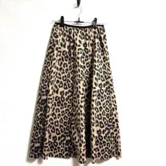 【GRL】グレイル　美品　ヒョウ柄スカート　総柄　M ウエストゴム　楽々