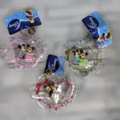 ディズニー★ミッキー＆ミニー★チェーンキーホルダー★3種