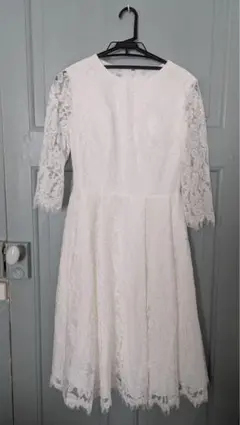ホワイト レース Aライン ワンピース