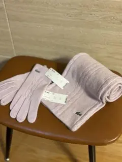 【新品未使用品】LACOSTE マフラー 手袋 セット