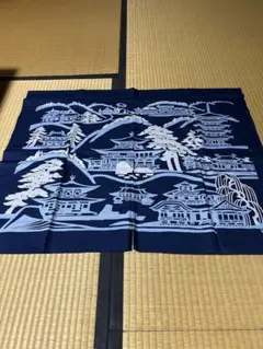 藍色の暖簾　京都　寺社仏閣