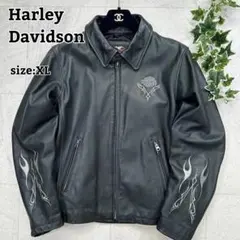 ⭐️ハーレーダビッドソン⭐️ハーレー乗りのダブル・本革製ライダースジャケットUSA⭐️ ザ・ハーレー乗りW革ジャン】極上ハーレーダビッドソンUSAライダース
