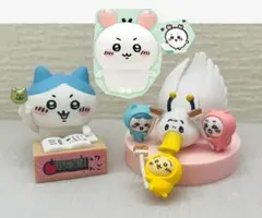 【ちいかわ（ハチワレ）3点】 ダンボールウォッチ・討伐シーンフィギュア・ソフビ