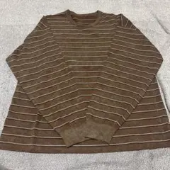 FREAK'S STORE リバーシブルボーダーロングスリーブTシャツ ブラウンのサムネイル