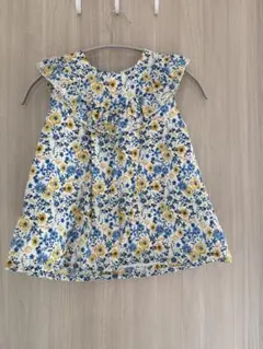 petit main 花柄ワンピース 130