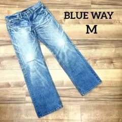 BLUE WAY et ハラコパッチ ストレート デニム　Mのサムネイル