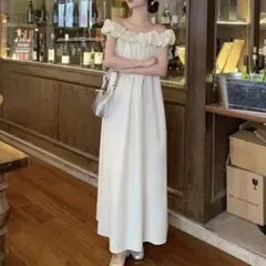 フリルオフショルダーキャミワンピース