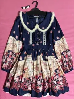 LIZLISA／テディベア＆花柄ワンピース バレッタ付き