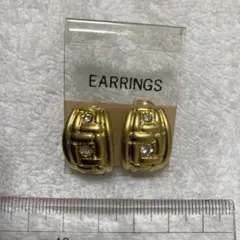 ヴィンテージ　イヤリング　金色　石