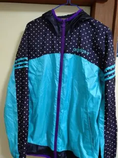 adidas アディダス　ドット柄 ウィンドブレーカー　レディース Lサイズのサムネイル